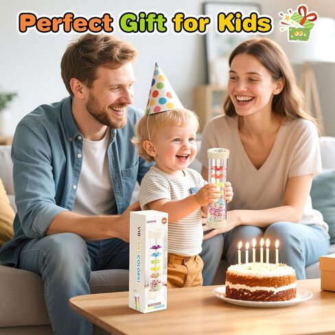 Rainmaker Toy,Montessori Toys for 0+ Year Old,Baby Wooden Sensory Development Toy,Christmas Birthday Gift for Baby Infant-7.7 Inch in Saudi Arabia