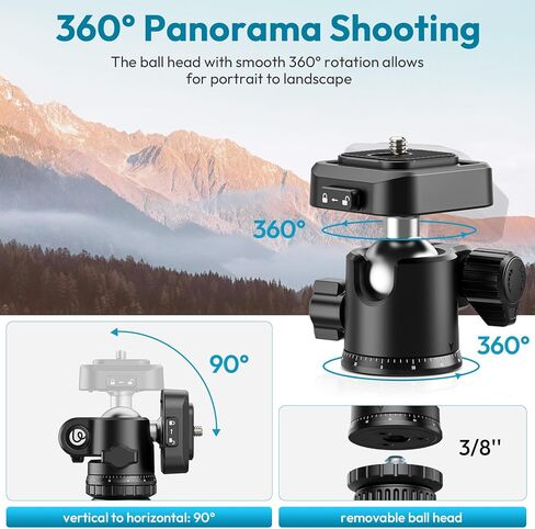 ترايبود كاميرا Ulanzi TT53 ، ترايبود سفر 70.8 بوصة لـ DSLR/الهاتف ، وقصة محمولة للطي الثقيلة مع لوحة إطلاق سريعة 360 درجة UKA ، وضغوط خفيفة الوزن للتصوير الفوتوغرافي. in Saudi Arabia