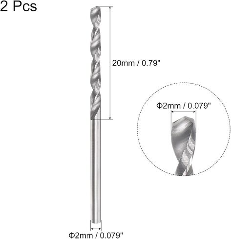 #US K 2mm C2/K20 Tungsten Straight Shank Spiral Flutes Twist Drill Bit in Saudi Arabia