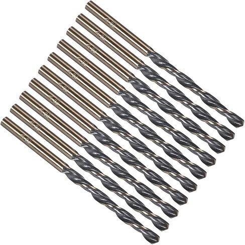 #US 10 Pcs Straight Shank Twist Drill Bits 4mm HSS 4341 with 4mm Shank in Saudi Arabia