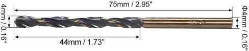 #US 10 Pcs Straight Shank Twist Drill Bits 4mm HSS 4341 with 4mm Shank in Saudi Arabia
