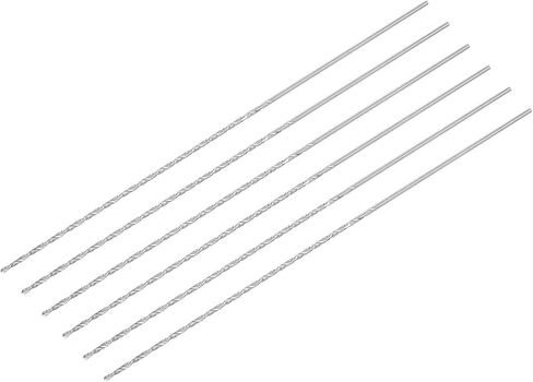 #US 6Pcs High Speed Steel Extended Twist Drill Bits 1.5mm Drill Dia. 160mm Length in Saudi Arabia
