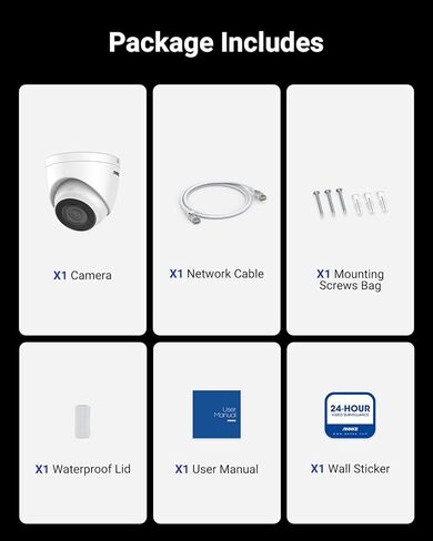 ANNKE C500 قطعتان من كاميرا أمان IP بدقة 5 ميجابكسل، إنذار الضوء الأحمر والأزرق، رؤية ليلية ملونة، صوت ثنائي الاتجاه، كاميرا PoE خارجية مع H.265+، 120 ديسيبل WDR، 3D DNR، تدعم ما يصل إلى 512 جيجابايت Micro SD، IP67، الوصول عن بعد in Kuwait