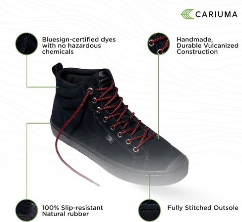 OCA High Suede Sneakers, Comfortable Shoes for & Women, Lightweight & Sustainable, Versatile Casual Footwear with 100% Vegan Insoles, Rubber in Kuwait