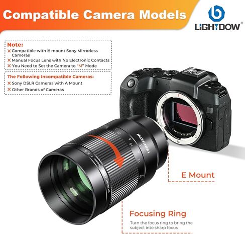Lightdow EF 240mm F5.6 عدسة Reflex - عدسة كاميرات DSLR دليل DSLR لسلسلة Canon EOS Rebel (T8I/T7I/T7/T6/T3I/T2I/4000D/850D/SL3/SL2) in Kuwait