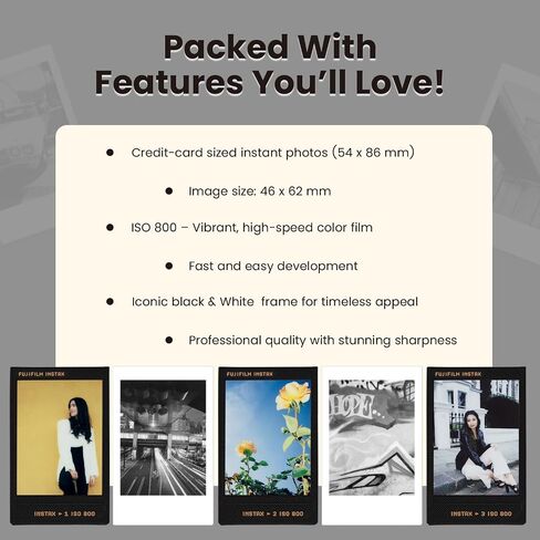 Fujifilm Instax Mini Film Combo - ورقة اتصال (10 طلقات) + أحادية اللون (10 طلقات) + قطعة قماش تنظيف الألياف الدقيقة - فيلم فوري للكاميرات المصغرة in Saudi Arabia