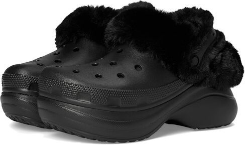 Crocs Women's Bae Lined Clogs, Fuzzy Platform Slippers in Saudi Arabia