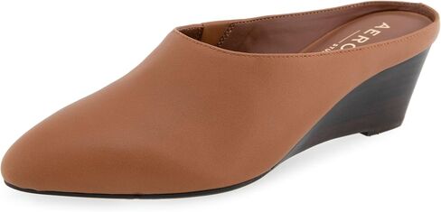 Aerosoles Women's Camia Mule, Tan Leather with Stack Heel, 8M in Saudi Arabia