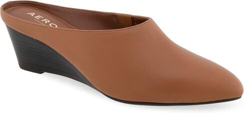 Aerosoles Women's Camia Mule, Tan Leather with Stack Heel, 8M in Saudi Arabia