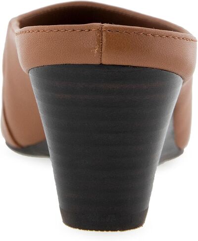 Aerosoles Women's Camia Mule, Tan Leather with Stack Heel, 8M in Saudi Arabia