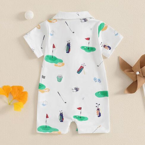 Bhmawsrt Baby Boy Golf Golf Outfit Shortsleeve قطعة بولو من قطعة واحدة in Kuwait
