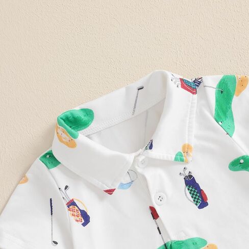 Bhmawsrt Baby Boy Golf Golf Outfit Shortsleeve قطعة بولو من قطعة واحدة in Kuwait