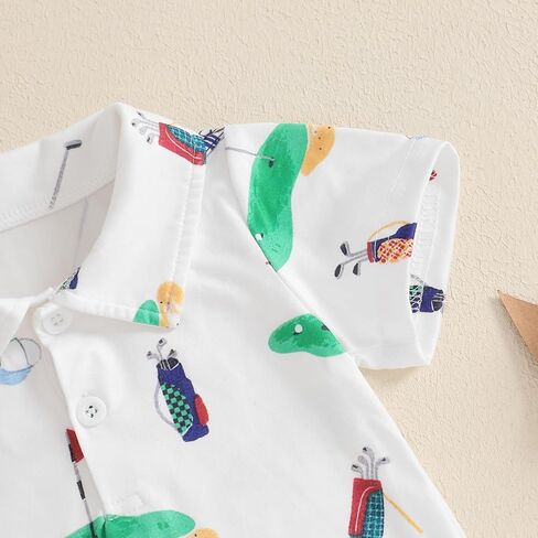 Bhmawsrt Baby Boy Golf Golf Outfit Shortsleeve قطعة بولو من قطعة واحدة in Kuwait