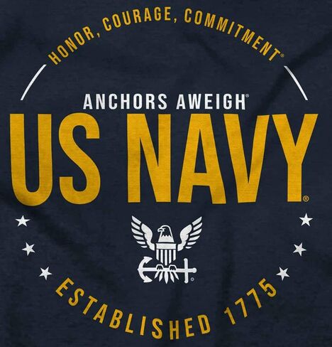 US Navy Logo Anchors Aweigh Est 1775 Toddler Boy Girl T Shirt in Saudi Arabia