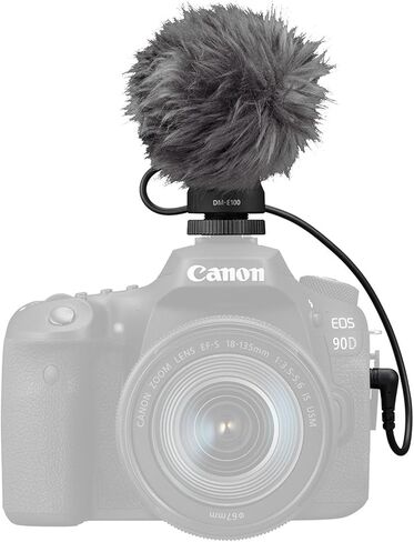 Canon DM-E100 ميكروفون الاتجاهي المتوافق مع الكاميرات الرقمية المتوافقة مع EOS: R3 ، R7 ، R10 ، R6 MK II ، R8 ، R50 ، 90D ، 80D ، 77D ، Rebel SL3 ، Rebel SL2 ، Rebel T7i ، M6 MK II ؛ PowerShot: G7 X MK III (متجدد) in Kuwait