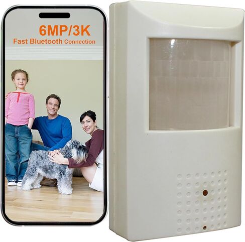 كاميرا أمنية Sinis Pir ، 6 ميجابكسل Poe Hidden Camera داخليًا ، WIFI Dual-Band 2.4/5G ، الكشف عن الإنسان والحركة للمراقبة المنزلية ، الرؤية الليلية الأشعة تحت الحمراء ، ميكروفون واحد ، سحابة ومحلية ، تطبيق Tuya in Kuwait