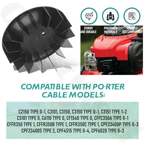 مروحة ضاغط الهواء AC-0108 (5.75 "OD)-استبدال AC0108 889131 متوافق مع Craftsman Devilbiss Porter Cable C3150/C2550 ، أيضًا SE-ARS و EXCE-LL و Black & Decker و Delta Models in Kuwait