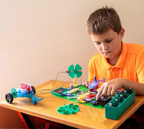 Snap Circuits Snaptricity، مجموعة استكشاف الإلكترونيات (بناء الجذع)، للأطفال بعمر 8 سنوات فما فوق in Kuwait