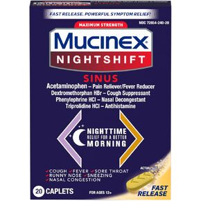 Green Hills MUCINEX Nightshift Sinus Caplets - 24/20 ct. in Kuwait