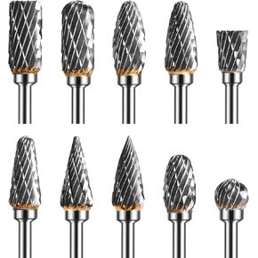 تونغستن كربيد لدغية دوارة مع 1/8 بوصة ، قطع النحت المزدوجة للاضطراب لإكسسوارات الأدوات الدوارة لأشغال DIY ، التلميع ، الحفر in Kuwait