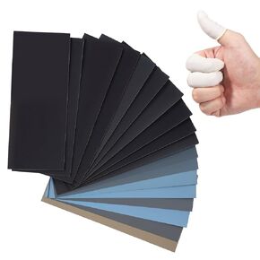 ورق الصنفرة الناعم 2202 ، من 120 إلى 20000 ورقة رمال ناعمة إضافية مع 3 أصابع 9 '' x 3.6 '' أوراق الصنفرة الجافة عالية الحصى المتنوعة لعلاج الصنفرة المعدنية الخشبية وتلميع السيارات in Kuwait