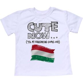 Toddler Hungary T-Shirt 'Til My Hungariary يخرج من قميص Kids Top باللون الأبيض 2T-8T in Saudi Arabia