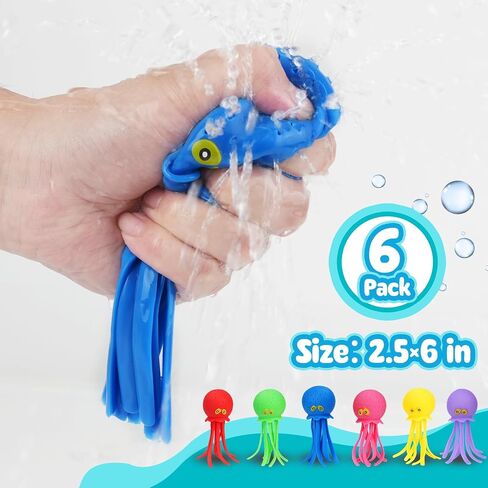 4 PCS أخطبوط كرات المياه ، لعبة حمام ، وتخفيف الإجهاد الحسي العائم حوض استحمام حوض استحمام قابلة لإعادة الاستخدام ماء قنبلة ، وعيد الفصح ، و goodie أكياس مواد حشو للأطفال للأطفال الصغار in Saudi Arabia