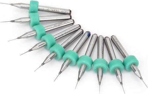 Yosoo Carburo Drilling Bit Mini for CNC PCB Engraving, Smooth Chips Elimination, Cutting, 10 Pieces (0.25mm) in Saudi Arabia
