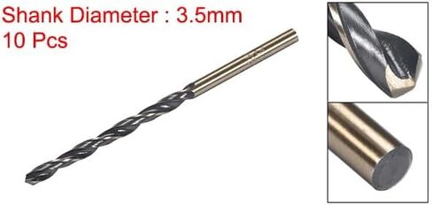 #Uus 10pack Straight Shank Twist Drill Bits 3.5mm HSS مع عرقلة 3.5 مم in Saudi Arabia