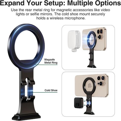 Elitehood Aluminium Magsafe Tripod Phone Mount ، حامل هاتف مضغوط لترايش ترايبود مع لوحة إصدار ARCA SWISS السريعة و 1/4 بوصة محول ، ملحقات MATPL in Kuwait