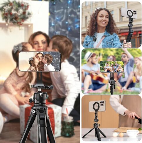 Elitehood Aluminium Magsafe Tripod Phone Mount ، حامل هاتف مضغوط لترايش ترايبود مع لوحة إصدار ARCA SWISS السريعة و 1/4 بوصة محول ، ملحقات MATPL in Kuwait