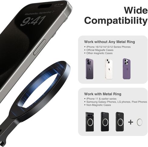 Elitehood Aluminium Magsafe Tripod Phone Mount ، حامل هاتف مضغوط لترايش ترايبود مع لوحة إصدار ARCA SWISS السريعة و 1/4 بوصة محول ، ملحقات MATPL in Kuwait