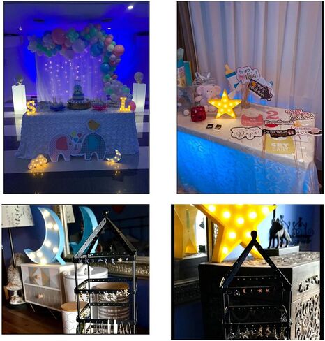 3PCS Decorative LED Crescent Moon Cloud and Star Night Lights Lamps Marquee Signs Letters for Baby Nursery Decorations Gifts for Children (Moon Cloud and Star) in Saudi Arabia