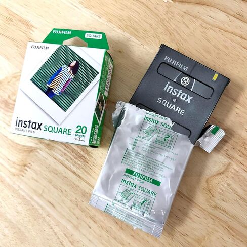 Fujifilm Instax Square Instant Film مع USB و Pixibytes Microfiber Cleaning Cloth ... (10 × عبوات مزدوجة) in Kuwait
