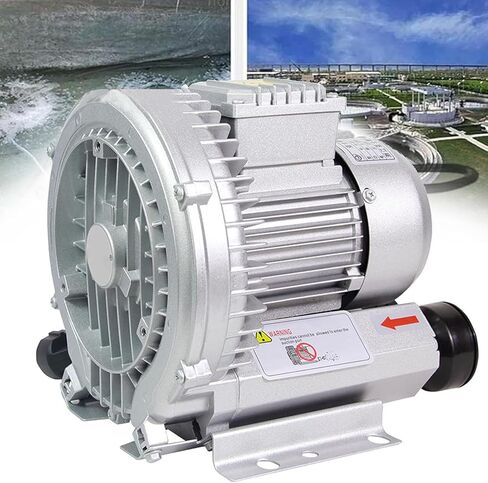 Regenerative Blower,Single Phase High-Pressure Vortex Blower,Low Noise/High Air Volume,Gas Ring Turbine for Air Blowing Or Suction for Sewage Aeration Aquarium (180W/0.24PS) in Saudi Arabia