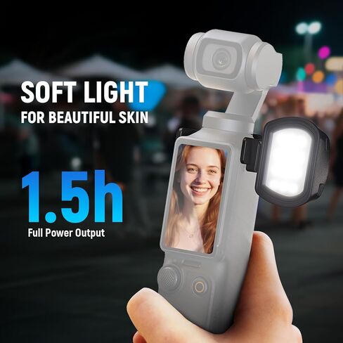 NEWER BASICS MAGNECT RGB Light & 2 Sunshade Covers متوافق مع DJI Osmo Pocket 3 Gimbal Camera و Creator Combo Assories ، 1W USB C in Saudi Arabia