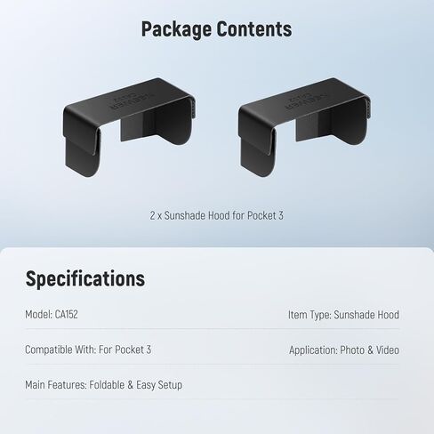 NEWER BASICS MAGNECT RGB Light & 2 Sunshade Covers متوافق مع DJI Osmo Pocket 3 Gimbal Camera و Creator Combo Assories ، 1W USB C in Saudi Arabia