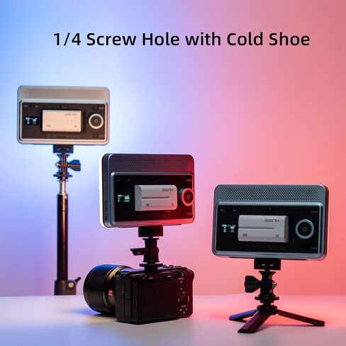 Viltrox 15c RGB LED Light ، التحكم في الهاتف الذكي 360 درجة اللون الكامل على الكاميرا LED إضاءة التصوير الفوتوغرافي مع حذاء بارد ، 2200 مللي أمبير في الساعة CRI 95+ 2600K-6800K قابلة للتصوير (مع البطارية) in Saudi Arabia