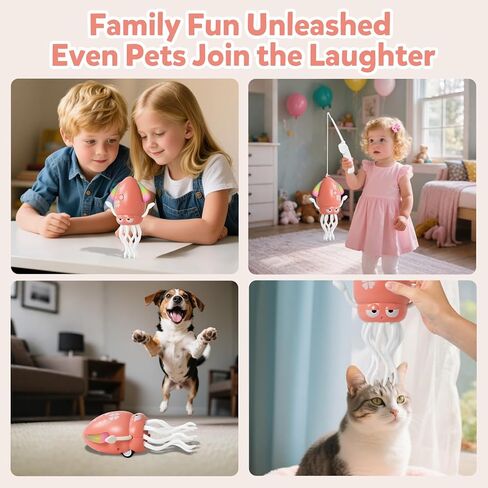 Dancing Octopus Baby Toys, Electric Crawling Squid Infant Tummy Time Toy with Light & Music, Interactive Sensory Toy for Toddlers & Kids (Ages 0-6+), Birthday Gift for 6 12 18 24 36+ Months Boy Girl in Kuwait