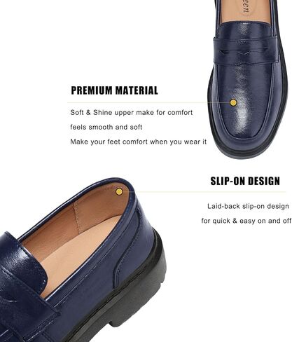 BEAUSEEN Women's Penny Loafers Slip On Comfortable & Lightweight Driving Moccasins Casual Office Work Flats Cute Business Dress Shoes in Saudi Arabia