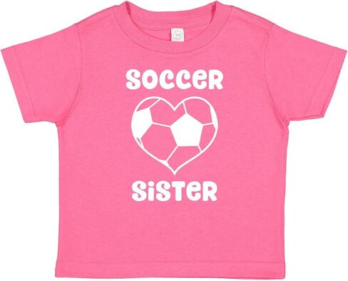 inktastic Heart Soccer Sister Baby T-Shirt in Saudi Arabia