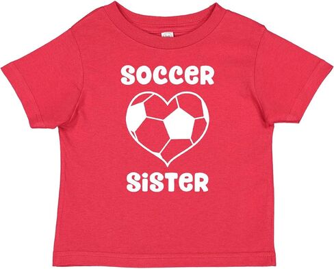 inktastic Heart Soccer Sister Baby T-Shirt in Saudi Arabia