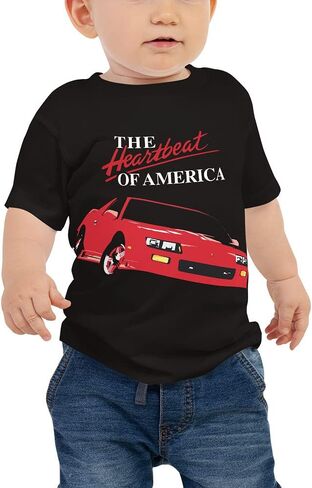 Retro 1991 Red Chevy Camaro Heartbeat of America Baby Jersey Short Sleeve Tee in Kuwait