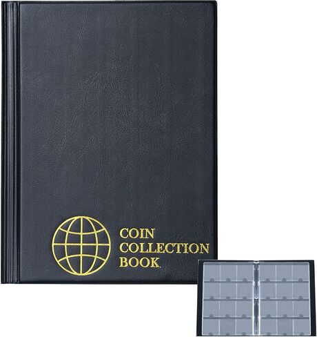 Coin Flip Holder Albums - 120 Pockets 2x2 inches Coin Storage Books for Coin Cardboard Collection Holders CS43BK in Saudi Arabia