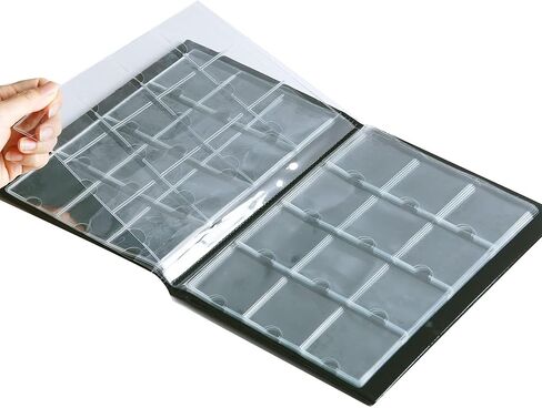 Coin Flip Holder Albums - 120 Pockets 2x2 inches Coin Storage Books for Coin Cardboard Collection Holders CS43BK in Saudi Arabia