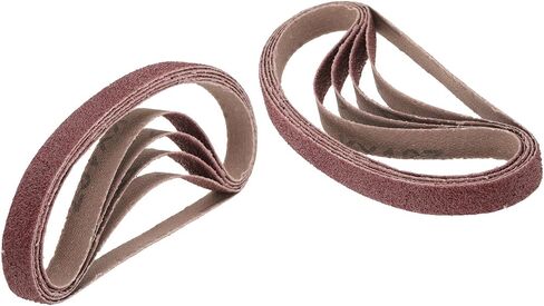 uxcell 10pcs 2-1/2" x 16" Sanding Belts 80 Grits Aluminum Oxide Abrasive Belt Sander Paper Sanding Papers for Metal Wood Grinding Polishing, Reddish Brown in Saudi Arabia
