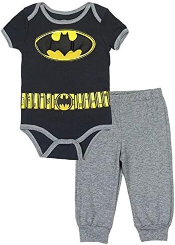 DC Comics Baby Boys' Batman Logo Creeper and Pants Set in Saudi Arabia