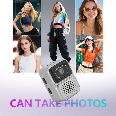 Diyeeni Mini Camera 1080p HD Video Recorder - Ceychain Digital Camcorder مع شاشة ملونة 0.96 بوصة ، ودعم OTG ، كاميرا صغيرة محمولة للتسافر لقطات VLOG الليلية (أبيض) in Saudi Arabia
