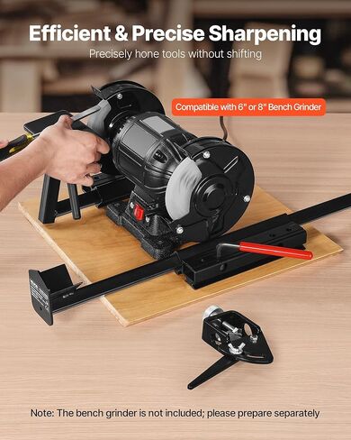 نظام شحذات Vevor Multi-Grind ، Fari-Grind Pro Sharpening Jig Lit for 6 "و 8" مطاحن المقعد-مع منصة ، وذراع الدعم الطويلة ، و gouge jouge ، للألواح ، الحطاب ، مكاوي الطائرة in Kuwait