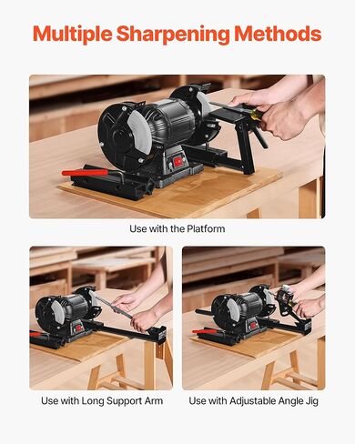 نظام شحذات Vevor Multi-Grind ، Fari-Grind Pro Sharpening Jig Lit for 6 "و 8" مطاحن المقعد-مع منصة ، وذراع الدعم الطويلة ، و gouge jouge ، للألواح ، الحطاب ، مكاوي الطائرة in Kuwait